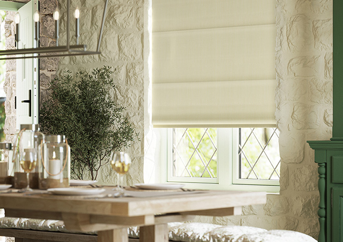 Nautical Stripes, Sand Dollar - Twist&Fit Roman Blind - Image 5